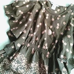 NWOT Cherry Blossom silk top